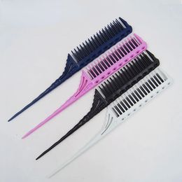 1PC Portable Hair Comb Hair Brush 3-Row Teeth Teasing Comb Detangling Brush Rat Tail Comb Coming Hairdressing Combs