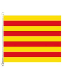 Catalonia Flag Banner 3X5FT90x150cm 100 Polyester 110gsm Warp Knitted Fabric Outdoor Flag7714852