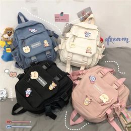 School Bags Women's Canvas Multi-purpose Shoulder Girls' Messenger College Leisure Backpacks 4 Colours Mini Backpack