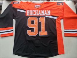 Hockey jerseys Physical photos Buffalo Bandits 91 Kyle Buchanan black white Men Youth Women High School Size S-6XL or any name and number jersey