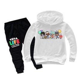 Clothing Sets Toca Life World Kids Boys Game Boca Long Sleeve Oneck Harajuku Hoodies Tops Pants Drop Delivery Baby Maternity Dhmqc