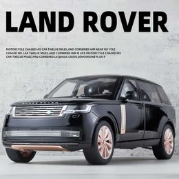 Diecast Model Cars 1 18 Land Rover Range Rover SV2022 Off-road SUV Simulation Alloy Diecast Large Model Car Collection Sound Light Toys for Kids Y240520TK78