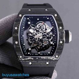 Functional RM Wrist Watch Rm055 Fully Automatic Mechanical Watch Carbon Fibre Case Tape