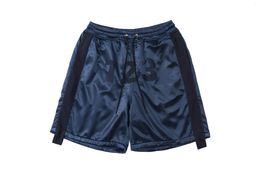 Men's Shorts High Quality 2024SS Summer Fashionable Brand Printed Drawstring Blue Loose Large Casual Capris