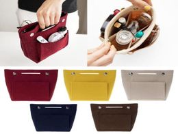 Portable Felt Fabric Insert Handbag Tote Purse Organiser Cosmetic Travel Bag JUL311655629