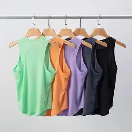 Men's Vests Lemon Gym Women Sport Tank Top T-shirt Short Yoga Shirt Vest Loose-fitting Blouse Sweat-absorbing Quick-drying Round Neck