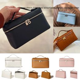 LP bag Loro Piano Extra Bag Luxury Zipper Tote Designers Pocket Hand L19 Cross Body Top Handle Bag Womens Genuine Leather Bags Toiletry Kits Clutch Men Wallets Bags lor