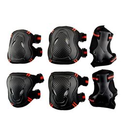Skate Protective Gear 6Pcs Set Adt Children Kneeelbow Pads Gears For Skateboard Bicycle Ice Inline Roller Protector Kids Scooter Dro Dhzha