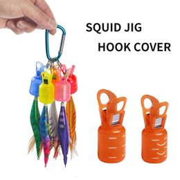 10pcs Squid Jig Hook Cover Octopus Cuttlefish Safety Jigs Lure Covers Wood Shrimp Umbrella Hooks Protector Fishing Tools 240515