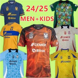 Player Fans Liga MX 2023 2024 2025 Tigres Soccer Jerseys GIGNAC AQUINO L.QUINONES N.IBANEZ THAUVIN CORDOVA LAINEZ S.Cordova UANL 23 24 25 football men and kids shirt 999