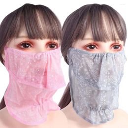 Scarves Breathable Silk Sunscreen Mask Women UV Protection Hanging Ear Face Cover Outdoor Sports Fishing Cycling Shield