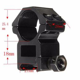 25.4mm Scope Ring High Profile Fit 20mm Picatinny Weaver Rail Mount Flashlight Mounts Hunting Accessories S5.20