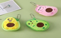 Soft Plush Avocado Coin Bag Kids Girls Coin Wallet USB Cable Headset Key Mini Bags Party Favours RRE127797233365