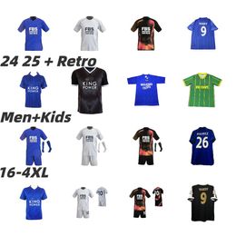 24 25 Leicester VARDY Soccer Jerseys CITY Grey DAKA BARNES NDIDI 1984 92 94 15 16 17 18 19 20 Home away NDIDI HALL WINKS PRAET Football shirt Men Kids Kit IHEANACHO uniform