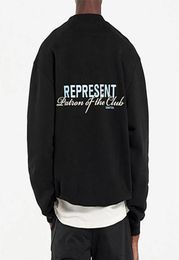 Mens Oversized Crewnecks Sweatshirt Black Beige Casual Oversize Sweater Men Women Hip Hop Streetwear MG2202933601687