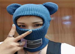 Functional Mouse Multi Ski Mask Winter Warm Knit Cap Balaclava Artificial Wool Hats Adult Men and Women Hats Fat Mask5846791