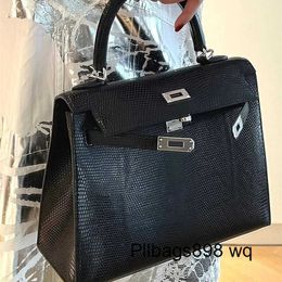 Platinum Lizard Leather Handbag 7A Kliys bag lizard skin black feel handbag leather one shoulder crossbody bag