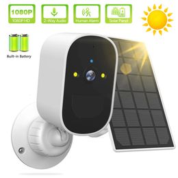 WIFI 1080P high-definition solar outdoor safety camera iCsee wireless built-in battery home monitoring bullet camera baby monitor 240510