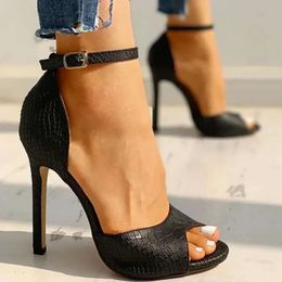 424 Fashion Pumps 2024 Womens Summer Sexy Exquisite Open Toe Ladies Shoes Female Increased Stiletto Super Hi be1