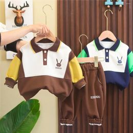 Clothing Sets Boys Clothes Spring Autumn 2024 Children Cotton Polo T-shirts Pants 2pcs Sports Suit For Baby Tracksuits Kids Outfits 5 6Y