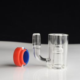 14mm Glass Ash Catcher Hookah Accessories With Colourful Silicone Container Reclaimer Male Female Ashcatcher For Bong Dab Rig Quartz Banger fast shipping