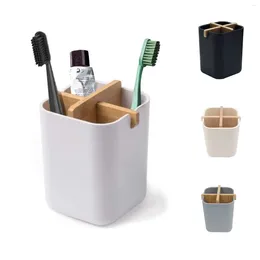 Storage Boxes Multifunctional Toothbrush Holder Natural Sturdy Eco-Friendly Toothpaste Case For Bathroom