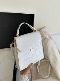 Waist Bags Stone Patent White Crossbody For Women 2022 Small Handbag Bag PU Leather Hand Ladies Designer Evening7254429
