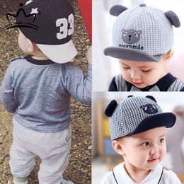 Cute Boy Embroidery Number Baby Baseball Cap Spring Summer Children Cotton Sun Hat Toddler Girl Outdoor Visor Hats L2405