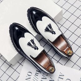 Casual Shoes Fashion Office Men Breathable Leather Loafers Driving Moccasins Comfortable Slip On 2024 Hip Hop Club