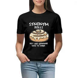 Women's Polos Synonym Rolls Just Like Grammar Used To Make T-shirt Female Shirts Graphic Tees Cute Tops T For Women Loose Fit