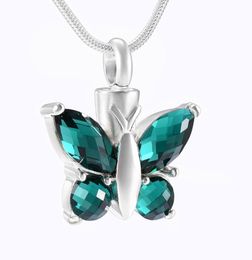 H8497 fancy green butterfly Cremation Jewelry Pendant urn souvenir urn funeral charm jeweler Pet casket cheap 3332449