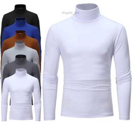 Mens T-Shirts Mens Autumn Winter Warm T Shirt Thermal Turtle Neck Skivvy Turtleneck Sweaters Stretch Tee TopsMens