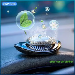 DINPHONE Solar Car Air Freshener Rotary Aroma Diffuser Auto Interior Accessories Essential Oils Diffuse 240508