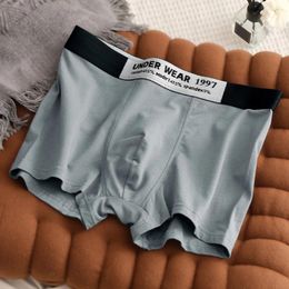 Underpants Mens Middle Waist Seamless Boxers Briefs Soft Pouch Underwear Comfortable Panties Breathable Lingerie Hombre Daily