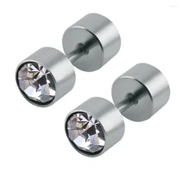 Stud Earrings Crystal Rhinestone Ear Stainless Steel Women Cz Fashion Body Jewelry Pendientes Mujer Moda