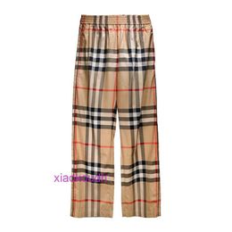 AA BBRBRY Designer Novo Classic Classic Casual Pants Unissex calças xadrez clássicas calças femininas confortáveis