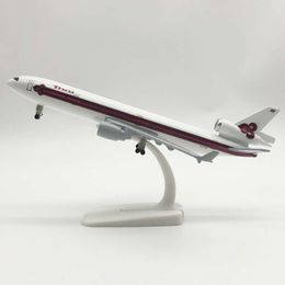 Aircraft Model 20cm 1:400 Mcdonnell Douglas Md-11 Metal Replica Alloy Material With Landing Gear Collectible Toys Gift