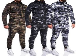 Causal Camouflage 2PCS Men Sets Camo JacketPants Tracksuit Men Jogging Homme Hoodies Sweatshirt Pant Suit Sportwear Plus Size6152702