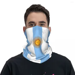 Scarves Argentina Flag Argentinian National Neckerchief Scarf Neck Face Mask Unisex Warmer Seamless Bandana Headwear Cycling Hiking