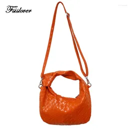 Shoulder Bags 2024 Day Clutch Weave Crossbody Bag Purse Women Cloud Underarm Pleated Baguette Pouch Totes Handbag