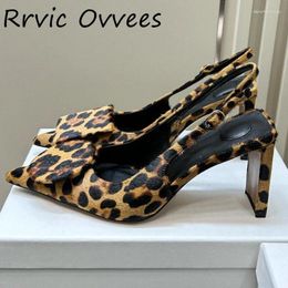 Dress Shoes Spring Autumn Pointed Shallow Mouth Leopard Pattern High Heels Women's Solid Color Versatile Roman Sexy Party