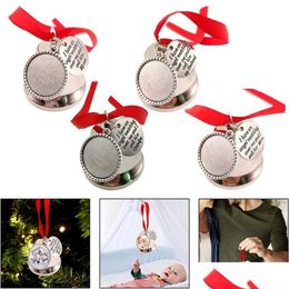 Christmas Decorations Ups Tree Pendant Sublimation Love Bell Pendants Decor Car Figurines Miniatures Wind Chimes Drop Delivery Home Ga Dhjau