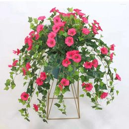 Decorative Flowers Artificial Petunia Flower Elegant Morning Glory Arrangement For Home Office Or Wedding Decor