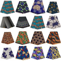 6 Yards/lot African Fabric for Women Polyester Print Fabrics DIY Sewing Cloth FP6517 240506