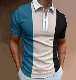 High Quality Striped Print Golf Polo shirt Tshirt Sports Daily Wear Sports T shirts Fitness Casual Printed Top S3XL Polos9824004
