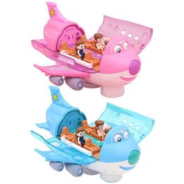 Aircraft Modle Passenger Aeroplane simulation model Aeroplane toys and light effects music cute electric Aeroplane model boys girls children s2452089