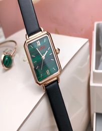 watch Lola Rose Watch small green female square dial Malachite texture exquisite belt I5774126