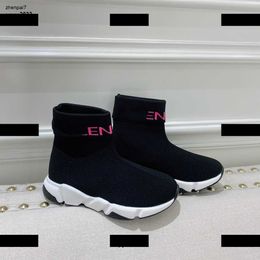 Top Kids Casual Shoe Logo letter printing Child Sneakers high quality Children's Shoes baby Sock shoes New arrival Box protection shipment