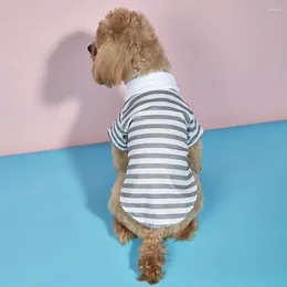 Dog Apparel Pretty Two-legged Pet Cat Striped Print Costume Sweatshirt Thin Dress Up
