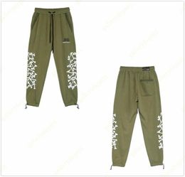 Green designer sweat pants star cargo pants filled high street letters jogger letter print cargos tech fleece hip hop oversized Co5253503